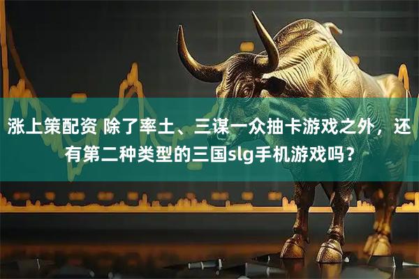 涨上策配资 除了率土、三谋一众抽卡游戏之外，还有第二种类型的三国slg手机游戏吗？