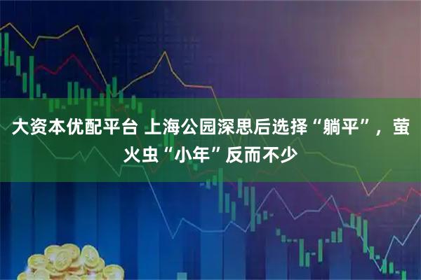 大资本优配平台 上海公园深思后选择“躺平”，萤火虫“小年”反而不少